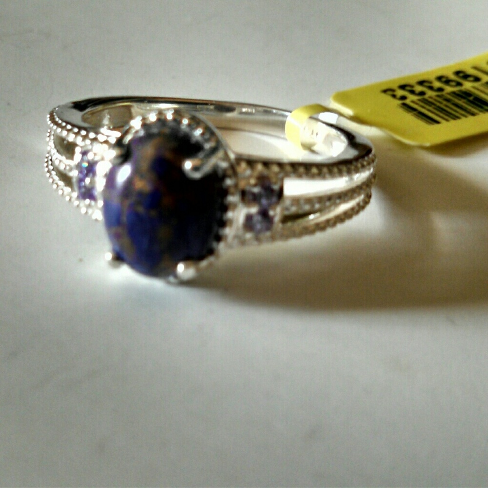 Mojave purple Turquoise Silver Split Ring - Picture 5 of 5